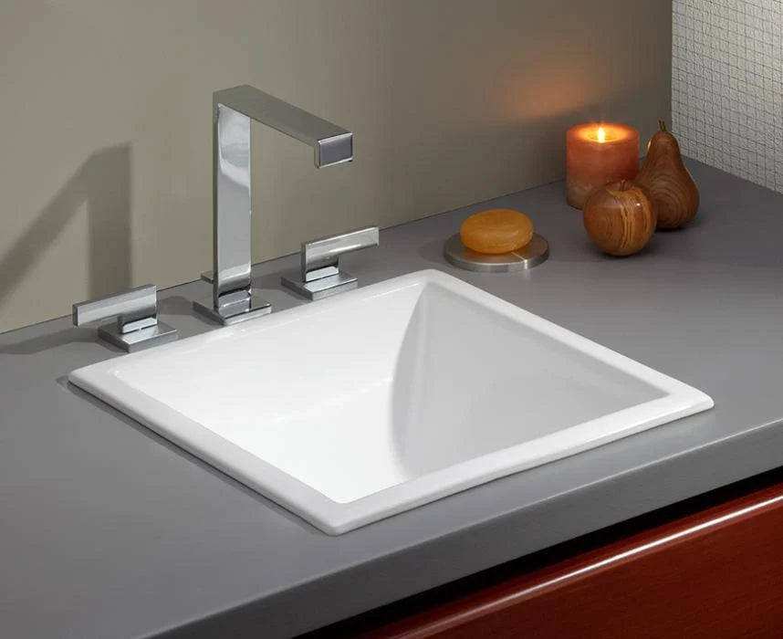 SQUARE DROP-IN/UNDERMOUNT SINK, WHITE