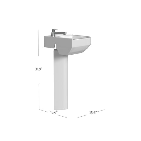 Petite 2 Corner Pedestal Sink